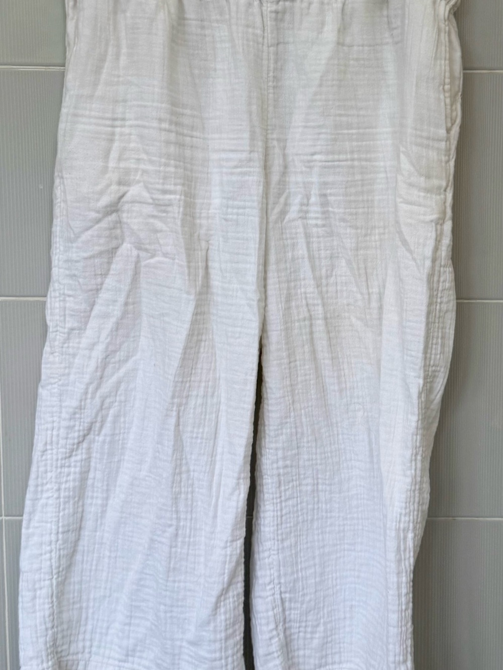 Old Navy Gauzy White Wide-Leg Pants Petit
